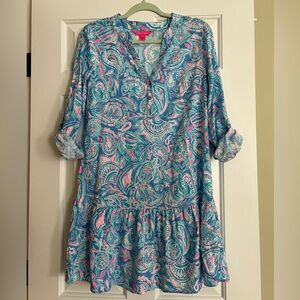 Lilly Pulitzer dress size XS rolled up sleeves